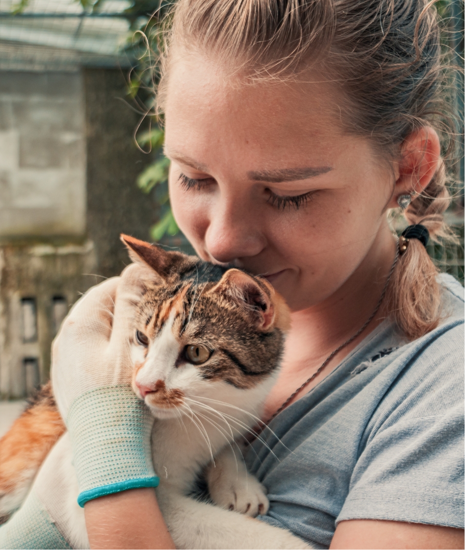 Girl with Cat